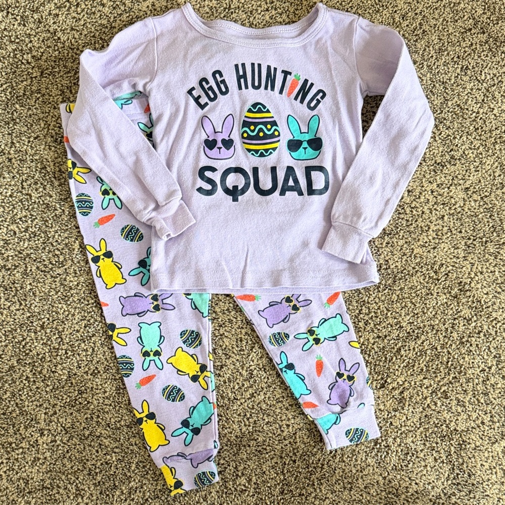Children’s Place PJ Place Egg Hunting Squad Pajama Set Size 18-24M